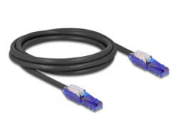 Delock RJ45 hálózati kábel Cat. 6 UTP 180 -os hajlítással apák fekete színű 2 m (80927)
