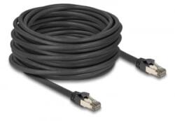 Delock RJ45 hálózati kábel Cat. 6A U/FTP ultrahajlékony belső fém borítással 15 m, fekete (80245) (80245)