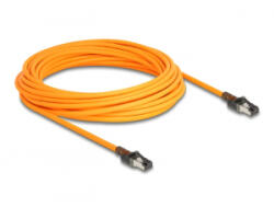 Delock RJ45 hálózati kábel USB Type-C porttal megtalálási, önazonosítási funkcióval Cat. 6A S/FTP 10 m narancssárga (80418)