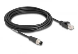 Delock Kábel M12 A kódolt 8 tűs apa - RJ45 apa PVC 5 m (80811)