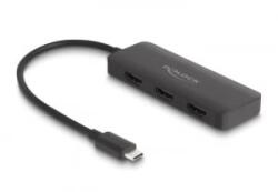 Delock Elosztó USB Type-C csatlakozóval (DP alternatív mód támogatás) 2 db. HDMI MST 4K 60 Hz (88040) (88040) - aqua