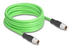 Delock Kábel M12 X kódolt 8 tűs apa - apa PUR (TPU) 5 m (80439) (80439)