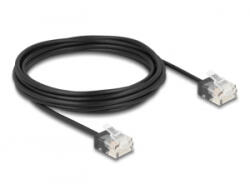 Delock RJ45 hálózati kábel Cat. 6 UTP ultra vékony 5 m, fekete (80374) (80374)