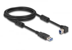Delock USB 5 Gbps kábel A-típusú apa - B-típusú apa 90 balra hajlítva 2 m (81101)