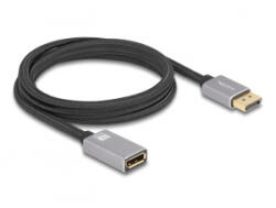 Delock DisplayPort bővítőkábel 8K 60 Hz 2 m szürke fém retesz nélküli (81080)