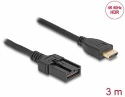 Delock HDMI önműködő kábel HDMI-A apa - HDMI-E apa kapcsolattal 3 m, 4K 60 Hz-s (87906) - aqua