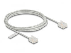 Delock RJ45 hálózati kábel Cat. 6 UTP ultravékony 2 m szürke rövid csatlakoztatókkal (80759) (80759)