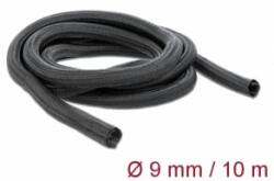 Delock Fonott kábelharisnya önzáródó 10 m x 9 mm fekete (18921) - aqua