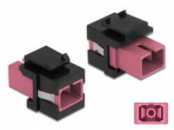 Delock Keystone modul SC Simplex aljzat - SC Simplex aljzat ibolya / fekete (86815) (86815) - aqua