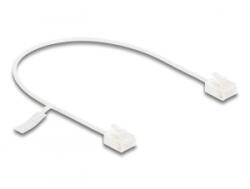 Delock RJ45 hálózati kábel Cat. 6 UTP ultravékony 0, 3 m fehér rövid csatlakoztatókkal (80772) (80772)