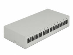Delock Szürke 12 portos Keystone próbapanel (43414) - aqua