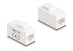 Delock Keystone modul, RJ45-aljzat - RJ45-aljzat, Cat. 6A UTP fehér (90639) (90639) - aqua