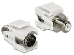 Delock Keystone module IEC anya > F anya (86334) - aqua
