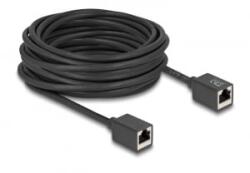 Delock Hálózat bővítő kábel RJ45 anya - RJ45 anya Cat. 6A S/FTP 10 m fekete (90335) (90335)