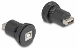 Delock USB 2.0 B-típusú USB 2.0 A-típusú beépített csatlakozóval fekete (66744) (66744)