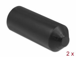 Delock 90 x 30 mm méretu lezáró vég belül ragasztó felülettel 2 db. fekete (19860) (19860)