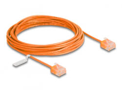 Delock RJ45 hálózati kábel Cat. 6 UTP ultravékony 5 m narancssárga rövid csatlakoztatókkal (80858) (80858)