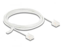 Delock RJ45 hálózati kábel Cat. 6 UTP ultravékony 3 m fehér rövid csatlakoztatókkal (80776) (80776)