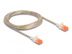 Delock RJ45 hálózati kábel Cat. 6A U/UTP vékony 3 m áttetsző (80355)