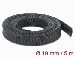 Delock Fonott kábelharisnya nyújtható 5 m x 19 mm fekete (18850) (18850)