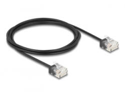Delock RJ45 hálózati kábel Cat. 6 UTP ultra vékony 2 m, fekete (80372)