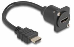 Delock D-típusú HDMI kábel apa anya fekete 20 cm (87966) (87966) - aqua