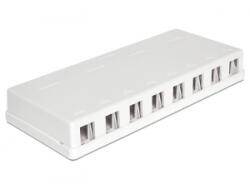 Delock Keystone 8 portos falra szerelhető doboz (86209) (86209) - aqua