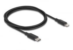 Delock Vékony, adat és töltő kábel USB Type-C - Lightning iPhone , iPad , iPod eszközökhöz, fekete 1 m Mfi (85410) (85410)