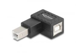 Delock USB 2.0 adapter B-típusú USB apa B-típusú USB anya 90 -ban jobbra hajlított (67206) (67206) - aqua