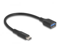 Delock USB 10 Gbps Adapter USB Type-C apa A-típusú anya 19 cm 60 W QC 3.0 fekete (67179)