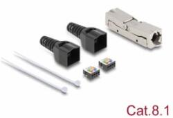 Delock RJ45 csatoló LSA-LSA húzásmentesítővel, Cat. 8.1 szerszámmentes (87096) (87096)