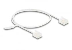 Delock RJ45 hálózati kábel Cat. 6 UTP ultravékony 0, 5 m fehér rövid csatlakoztatókkal (80773) (80773) - aqua