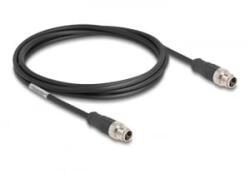 Delock Kábel M12 X kódolt 8 tűs apa - apa PVC 2 m (80864) (80864)