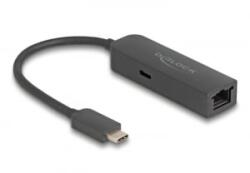 Delock Szürke USB Type-C adapter tápellátó portos 2, 5 Gigabit LAN-hez 100 watt (66938)