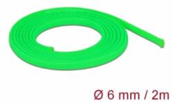 Delock Fonott kábelharisnya nyújtható 2 m x 6 mm zöld (20739) (20739)
