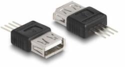 Delock Adapter A-típusú USB 2.0 anya 4 tű (66653) (66653)