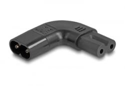 Delock Tápadapter IEC 60320 - C8 - C7, apa / anya, 2, 5 A, 90 -ban balra / jobbra hajlított (80475) (80475)