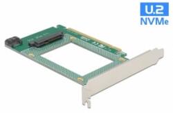 Delock PCI Express x16-kártya - 1 x belső U. 2 NVMe SFF-8639 (90051) (90051) - aqua