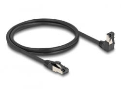 Delock RJ45 hálózati kábel Cat. 8.1 S/FTP 90 fokban lefelé hajló / egyenes 1 m fekete (80400)