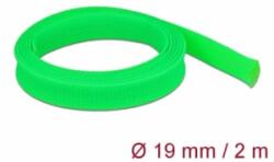 Delock Fonott kábelharisnya nyújtható 2 m x 19 mm zöld (20744) - aqua