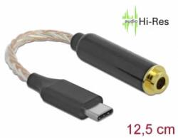 Delock Audio adapter USB Type-C apa 4, 4 mm 5-tus sztereo jack anya 12, 5 cm (66302) - aqua