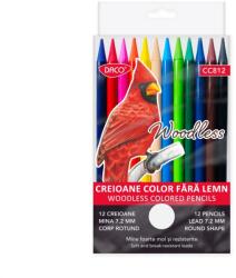 Daco Creioane colorate fara lemn Daco CC812, 12 culori (CC812)