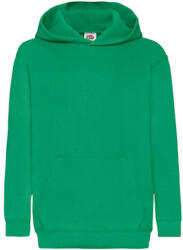 Fruit of the Loom Gyerek Pulóver Kapucnis Hosszú ujjú Fruit of the Loom Classic Hooded Sweat Kids - 152 (12-13), Kelly zöld