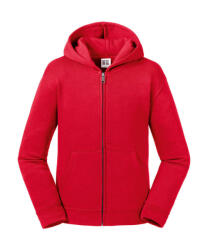 Russell Gyerek kapucnis hosszú ujjú pulóver Russell Europe Kids' Authentic Zipped Hood Sweat 2XL (152/11-12), Piros