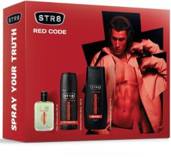 STR8 Red Code férfi ajándék szett: Aftershave, 50 ml + Red Code deo spray, 150 ml + Tusfürdő, 250 ml