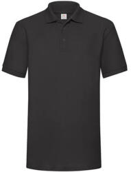 Fruit of the Loom Férfi Galléros póló Rövid ujjú Fruit of the Loom Heavyweight 65: 35 Polo - 3XL, Fekete