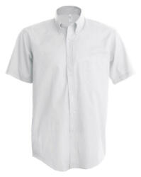 Kariban Férfi ing Kariban KA531 Short-Sleeved Cotton/Elastane Shirt -2XL, White