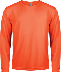 Proact Férfi póló Proact PA443 Men'S Long-Sleeved Sports T-Shirt -M, Fluorescent Orange