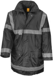 Result Férfi Kabát Kapucnis Result Management Coat -M, Fekete
