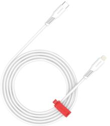 CANYON Cablu de date Canyon CLN30SC, USB-C - Lightning, 1.2m, White (CNS-CLN30SC12W)